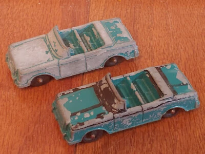 Lote de 2 Tootsie Juguete Studebaker LARK Convertible Verde Die Cast De Colección Foto 1 de 4