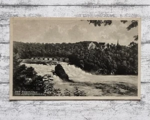 AK Rheinfall Schaffhausen Wasserfall Brücke Ansichtskarte Postkarte Vintage Deko - Picture 1 of 2