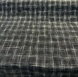 P Kaufmann Hampton Plaid Navy Domino Chenille Upholstery Fabric By The Yard - Picture 1 of 9