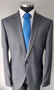 Torre Charcoal Grey and Blue Check Jacket - Picture 1 of 6