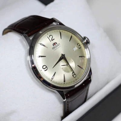 Orient Bambino Beige Dial Brown Leather Strap Men's Watch RA-AP0003S30B - Image 1 of 4