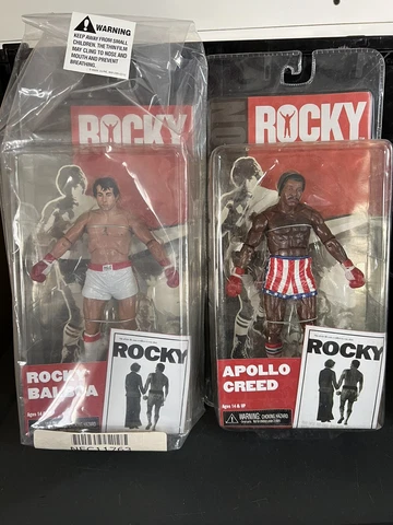 Neca Rocky Series 1 Rocky Balboa and Apollo Creed  figures New Plus Books Cover
