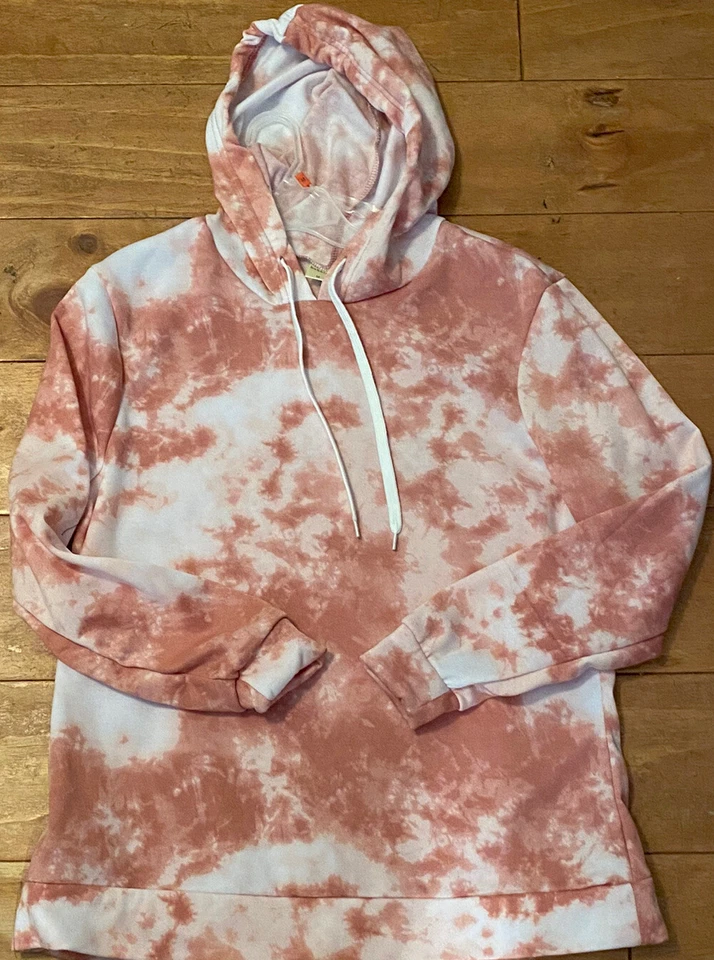 Sudadera con capucha tie dye rosa salmón talla grande nueva con etiquetas suéter sudadera Foto 1 de 1