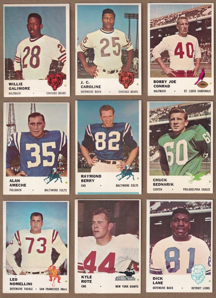 1961 Fleer Football * You Pick * Conditions Listed - Image 1 of 1