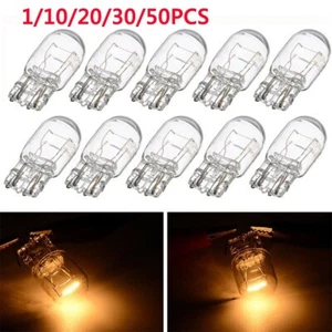 1-50PCS T20 7443 1891 21/5W Clear Glass Turn Signal Stop Brake Tail Light Bulbs - Picture 1 of 18