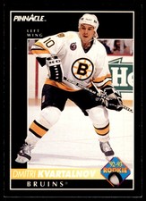 1992-93 PINNACLE CANADIAN DMITRI KVARTALNOV RC BOSTON BRUINS #405