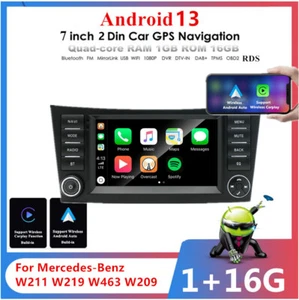 7'' Car Stereo Radio GPS Navi WIFI For Mercedes-Benz W211 W219 W463 W209 Carplay - Picture 1 of 21