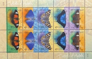 AUSTRALIA BUTTERFLY STAMPS SHEET 1998 MNH BUTTERFLIES WILDLIFE INSECT FAUNA BUG - Picture 1 of 1