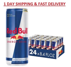 Red Bull Energy Drink with 80mg Caffeine plus Taurine, 8.4 Fl Oz (24 Pack) Cans - Picture 1 of 9