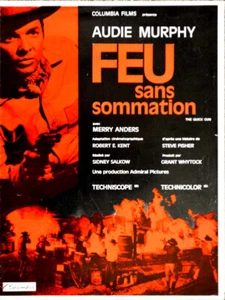 Audie Murphy FEU SANS SOMMATION Sidney Salkow 1958 MANUEL 24x31 4p - Picture 1 of 2