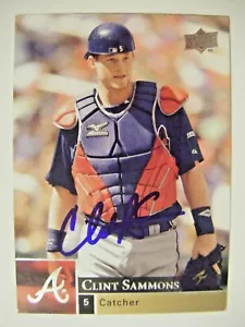 CLINT SAMMONS signed BRAVES GEORGIA BULLDOGS 2009 Upper Deck baseball card AUTO - Picture 1 of 1