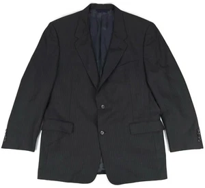 Burberry London Suit Jacket 43R Mens 2 Button Wool Blazer Gray Pinstripe Size Sz - Picture 1 of 12