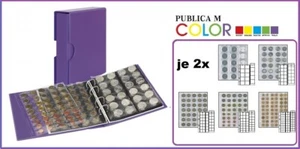 Münzalbum Colour PUBLICA M Viola Lila Kassette LINDNER S3542M-13 + 10 Münzhüllen - Bild 1 von 5