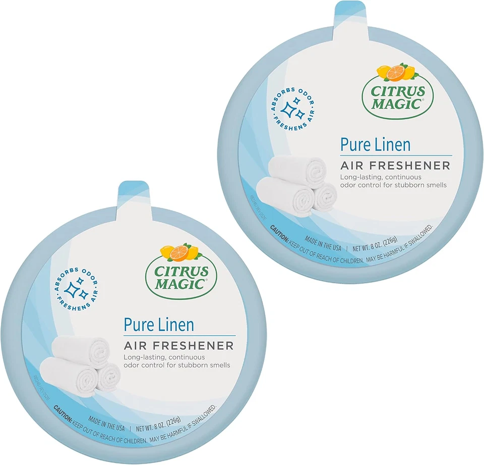 Ambientador sólido Citrus Magic lino puro, paquete de 2, 8 onzas cada uno Foto 1 de 4