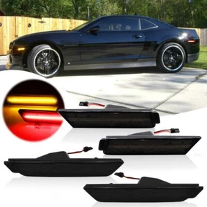 Front Rear LED Side Marker Lights For Chevy Camaro 2010 2011 2012 2013 2014 2015 - Picture 1 of 12