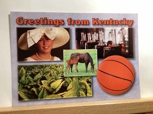 Greetings from Kentucky and the Five B’s: - Vintage Postcard - Picture 1 of 3