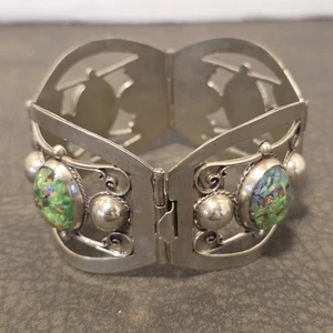 William Spratling Dragons Atem Achat Sterling 4 Panal Armband TAXCO - Bild 1 von 15