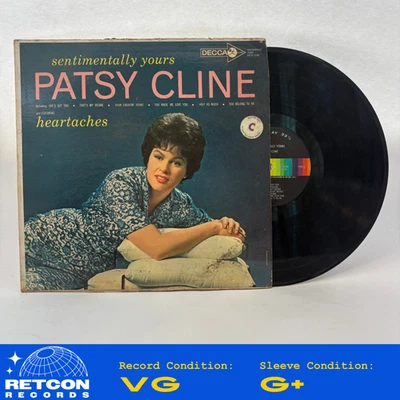 Patsy Cline - Sentimentally Yours Vinyl LP Very Good (VG)/Good Plus (G+) Foto 1 de 4