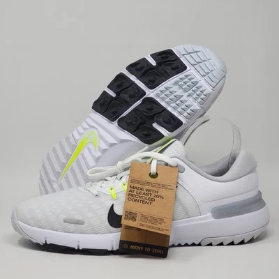 Nike Free Golf Men's Size 10 Golf Shoes Pure Platinum White Volt FN0332-101 New - Image 1 of 4