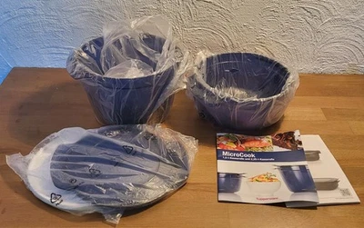 Tupperware Tupperware Micr Kasserolle 2,25L, 1,5 L blau Microplus rund Microturm - Bild 1 von 3