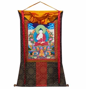 Silk Brocade Mounted Vairocana Buddha, Bhairochana -毘盧遮那佛 - Picture 1 of 10