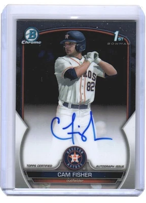 2023 Cam Fisher Bowman Chrome 1st Bowman Auto RC #CDA-CFI (H690) $6 MAX SHIP - Image 1 of 2