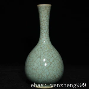 6,8" alte China Song Dynastie Ru Ofen Porzellan Zun Tasse Flasche Topf Vase Glas Statue - Bild 1 von 9