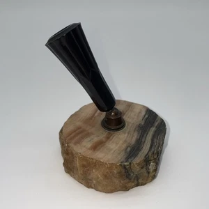 Vintage Marmor Onyx Stein Füllfederhalter Pinselhalter Schreibtisch MCM Naturstein massiv - Bild 1 von 5