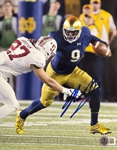 Malik Zaire Signed Autographed Notre Dame Fighting Irish 8x10 Photo Bas Beckett  - Picture 1 of 2