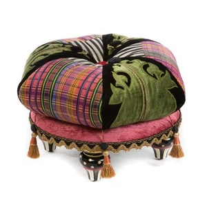 Brand New Mackenzie Childs Portobello Road Footstool - Picture 1 of 2