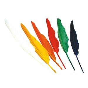 Federschmuck Bastel-Federn für Indianer-Kopfschmuck Bunte Indianer-Federn im Set - Bild 1 von 4