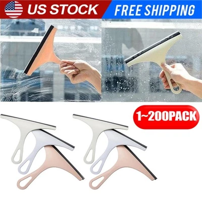 Glass Window Wiper Cleaner Bathroom Squeegee Car Mirror Scrub Cleaning Tool - Image 1 of 4
