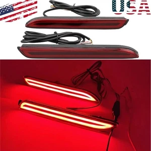 Rear Bumper Reflector LED Stop Brake Light Red Lens For Toyota Venza Lexus GX470 - Bild 1 von 23