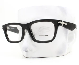 Burberry Eyeglasses B 2419F 3001 Glasses Glossy Black Silver Logo 53mm with Case - Picture 1 of 7