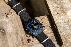 Pitch Black – Modified Watch Based on Casio F-91W – All-Black Digital Watch Mod - Picture 1 of 11