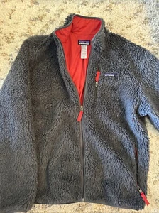 Patagonia Mens Large Retro-X Cardigan Deep Pile Fleece Jacket Full Zip Gray - Picture 1 of 6