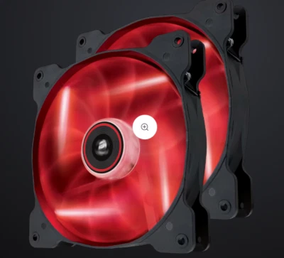 CORSAIR SP140 ROJO Elite Performance 140mm Rojo PWM Kit de Ventilador Doble con Luz Foto 1 de 2