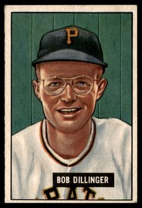 1951 Bowman Bob Dillinger CREASE Pittsburgh Pirates #63 *Noles2148*