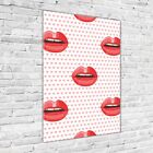 Tulup Acrylic Glass Print Wall Art Image 70x100cm - Red lips
