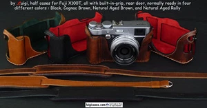 LUIGI PREMIUM CASE+DELUXE STRAP+UPS for FUJI X100T,X100-T, A BARGAIN,ENDED MODEL - Picture 1 of 20