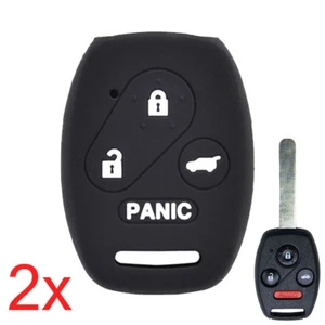 XUKEY Key Case Silicone Remote Fob Cover For Honda Ridgeline Civic CR-V Pilot 2X - Picture 1 of 6