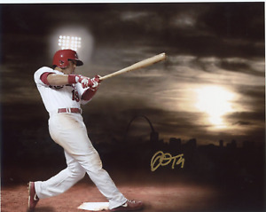 Jon Jay Batting Arch Spotlight Autographed Signed 8x10 Photo St. Louis Cardinals