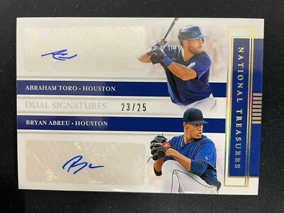 ABRAHAM TORO BRYAN ABREU 2020 NATIONAL TREASURES DUAL SIGNATURES AUTO /25 *6414 - Image 1 of 2