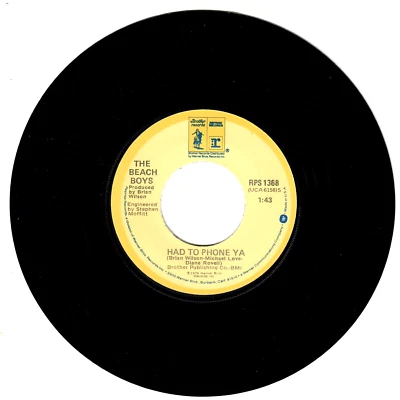 Beach Boys 1976 Brother 45rpm "Had To Phone Ya" b/w "It's O.K." Brian Wilson NM - Image 1 of 4