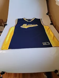 Herren Michigan Basketball Trikot #1 Kolosseum 3XL genäht blau gelb - Bild 1 von 10