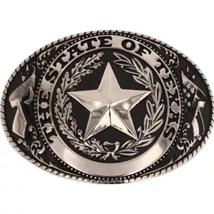 NOS Texas Texan Ft Worth Dallas Houston Austin Western Cowboy Vtg Belt Buckle - Picture 1 of 5
