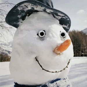 Smiling Snowman in Top Hat Fun 3D Goggly Eyes Single Christmas & New Year Card - Picture 1 of 1