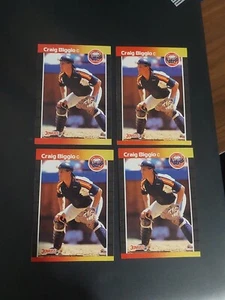(4) 1989 Donruss #561 Craig Biggio RC Baseball Karten Lot  - Bild 1 von 9
