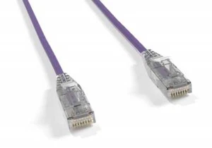 SF Cable 14ft Cat6 UTP Slim Ethernet Network Booted Cable 28AWG 3.6mm - Purple - Picture 1 of 2