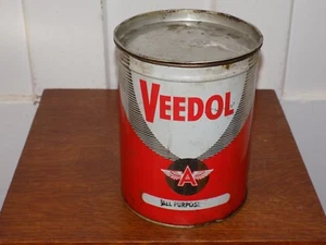 Vintage Veedol Flying A Five Pound Empty Oil & Grease Can - Picture 1 of 5